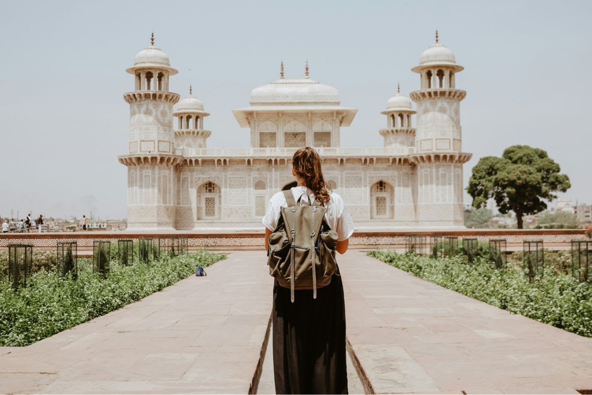 image of a lady travelling